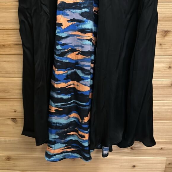 Maeve Anthropologie Size 4 V Neck Panel Tie Dye Colorblock Bar Back Maxi Dress - Picture 13 of 14